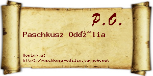 Paschkusz Odília névjegykártya